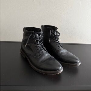 ASOS Black Leather Ankle Boots, 7.5 Women